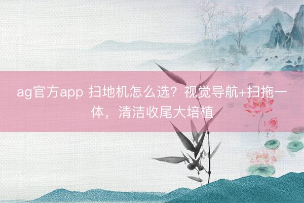 ag官方app 扫地机怎么选?视觉导航+扫拖一体,清洁收尾大培植