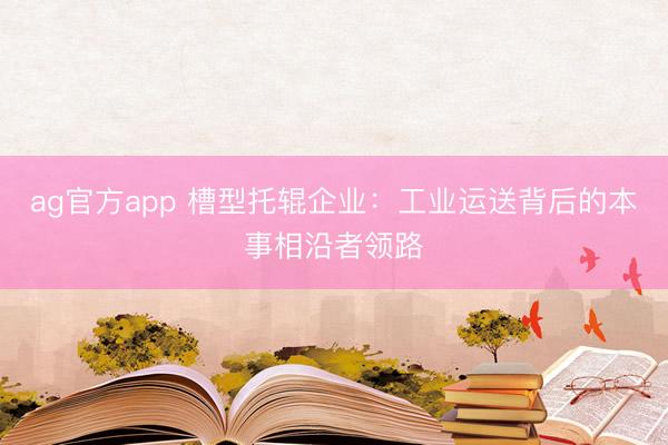 ag官方app 槽型托辊企业:工业运送背后的本事相沿者领路