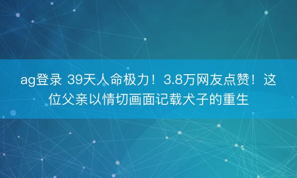 ag登录 39天人命极力！3.8万网友点赞！这位父亲以情切画面记载犬子的重生