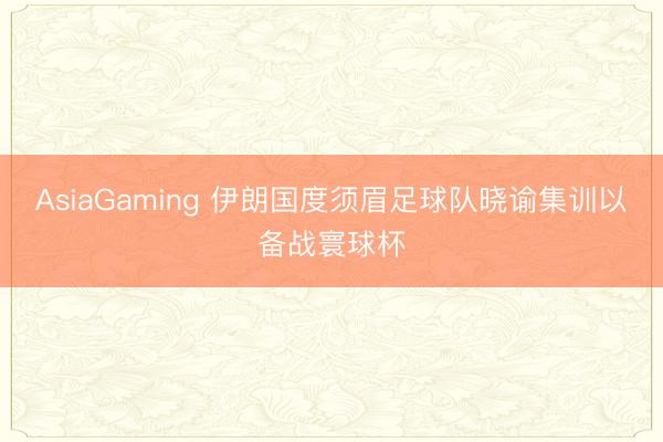 AsiaGaming 伊朗国度须眉足球队晓谕集训以备战寰球杯