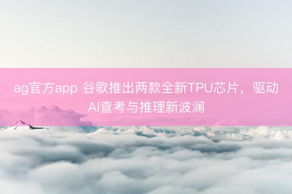ag官方app 谷歌推出两款全新TPU芯片，驱动AI查考与推理新波澜