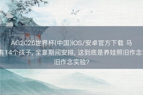 AG2026世界杯(中国)IOS/安卓官方下载 马斯克有14个孩子, 全靠期间安排, 这到底是养娃照旧作念实验?