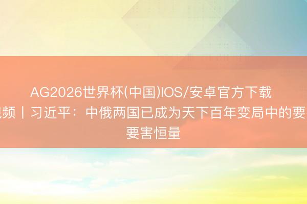 AG2026世界杯(中国)IOS/安卓官方下载 独家视频丨习近平:中俄两国已成为天下百年变局中的要害恒量
