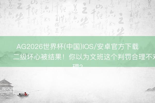AG2026世界杯(中国)IOS/安卓官方下载 👀二级坏心被结果!你以为文班这个判罚合理不对理?